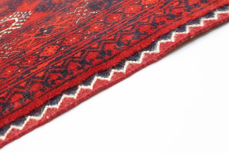 Tapis afghan - Boukhara - 301 x 195 cm - rouge foncé