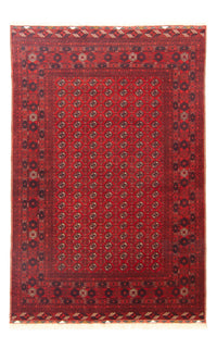 Tapis afghan - Boukhara - 299 x 198 cm - rouge foncé