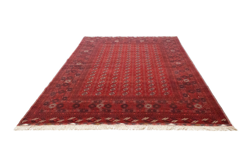 Tapis afghan - Boukhara - 299 x 198 cm - rouge foncé