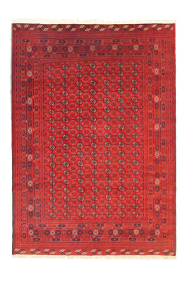 Tapis afghan - Boukhara - 288 x 202 cm - rouge foncé