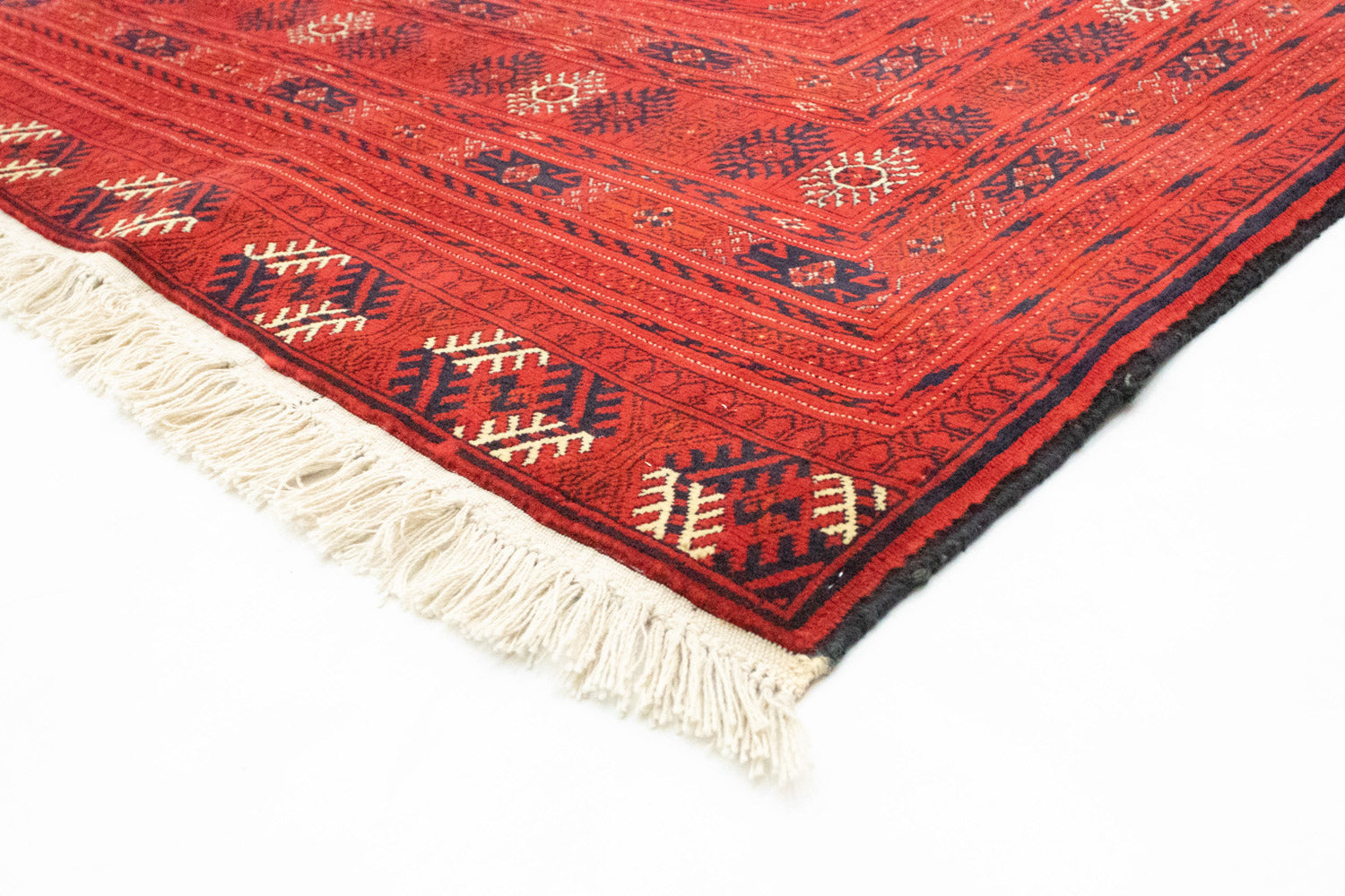 Tapis afghan - Boukhara - 288 x 202 cm - rouge foncé