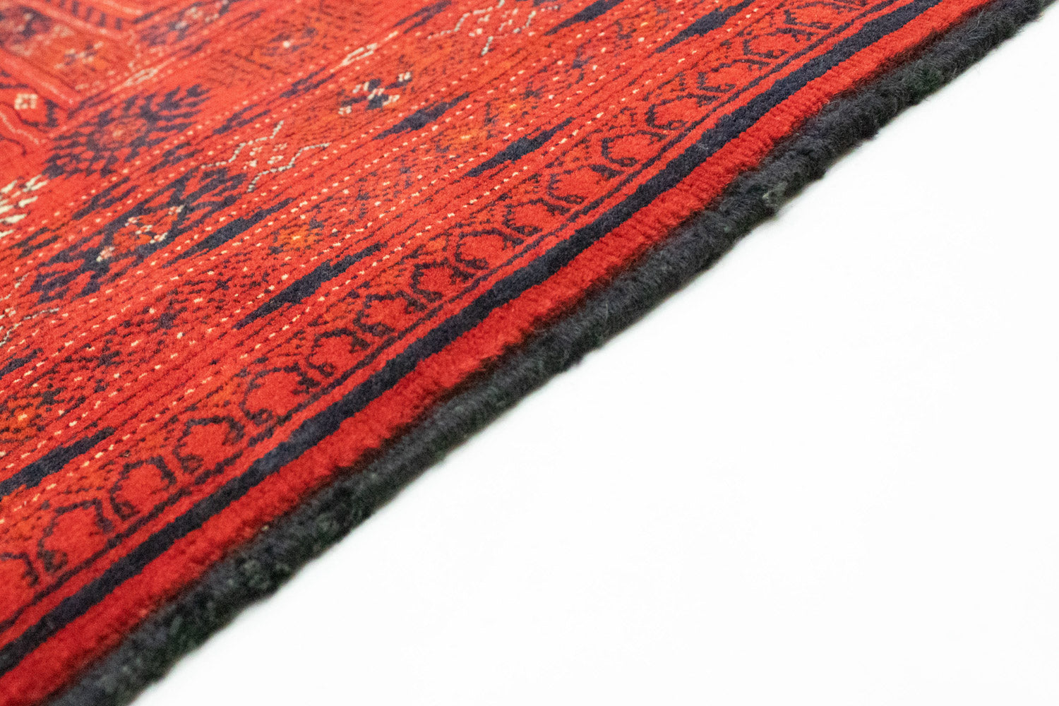 Tapis afghan - Boukhara - 288 x 202 cm - rouge foncé