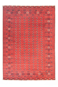 Tapis afghan - Boukhara - 294 x 203 cm - rouge foncé