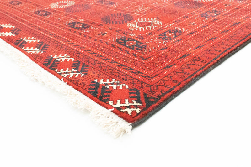 Tapis afghan - Boukhara - 294 x 203 cm - rouge foncé