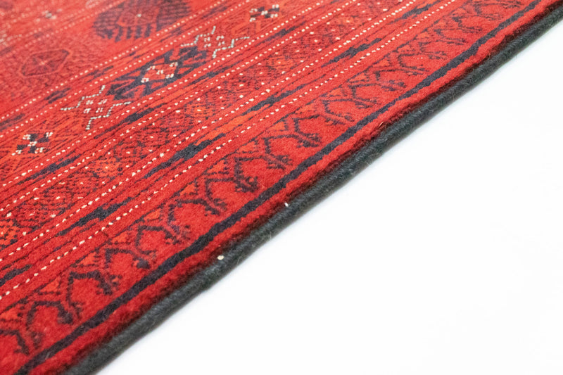 Tapis afghan - Boukhara - 294 x 203 cm - rouge foncé