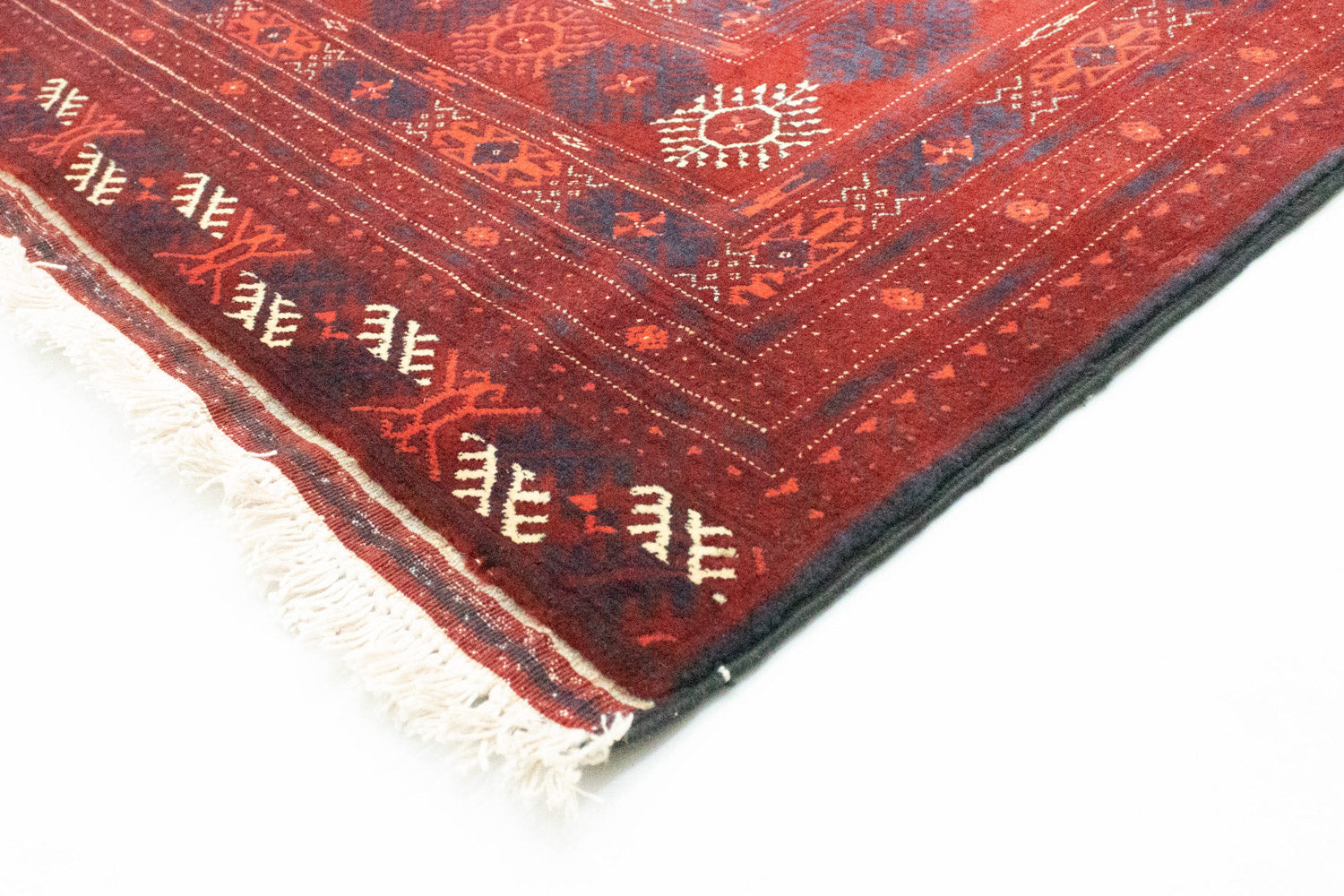 Tapis afghan - Boukhara - 297 x 198 cm - marron foncé