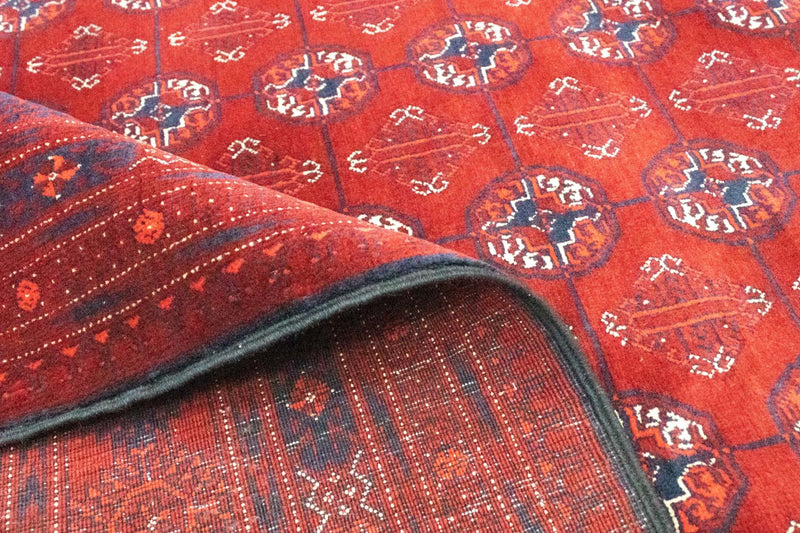 Tapis afghan - Boukhara - 297 x 198 cm - marron foncé