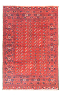 Tapis afghan - Boukhara - 292 x 196 cm - rouge foncé