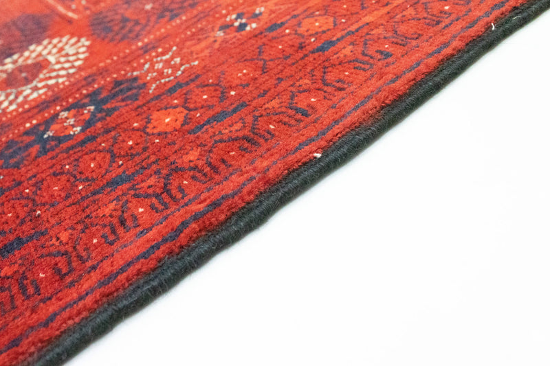 Tapis afghan - Boukhara - 292 x 196 cm - rouge foncé