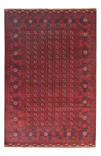 Tapis afghan - Boukhara - 301 x 196 cm - rouge foncé