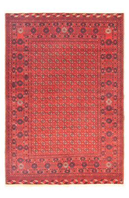 Tapis afghan - Boukhara - 295 x 199 cm - rouge foncé