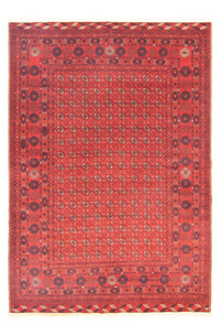 Tapis afghan - Boukhara - 295 x 199 cm - rouge foncé