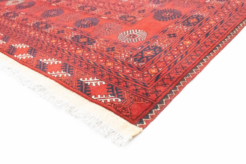 Tapis afghan - Boukhara - 295 x 199 cm - rouge foncé
