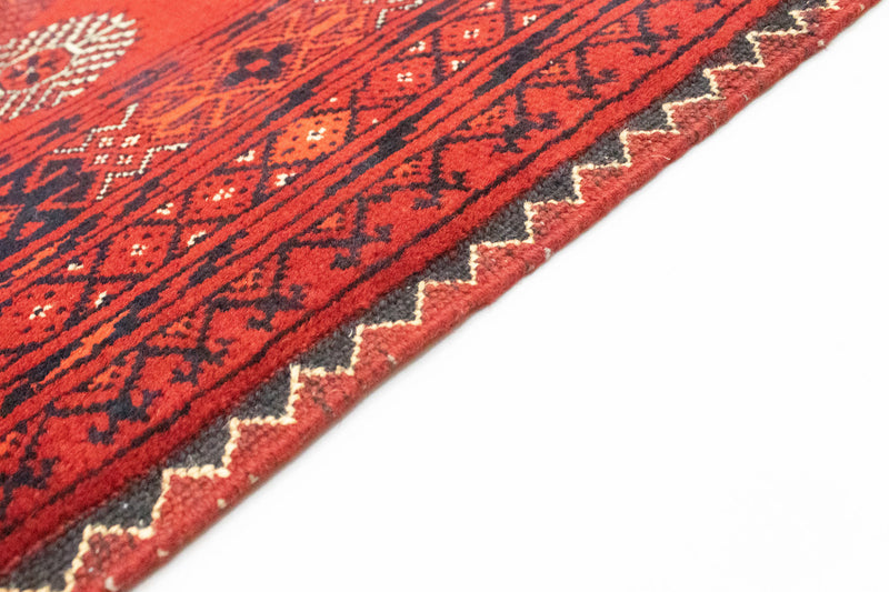 Tapis afghan - Boukhara - 295 x 199 cm - rouge foncé