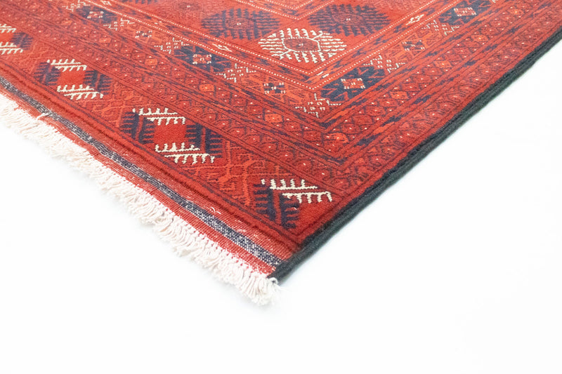 Tapis afghan - Boukhara - 297 x 198 cm - rouge foncé