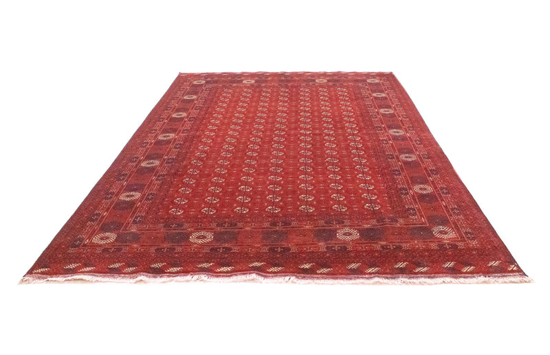 Tapis afghan - Boukhara - 297 x 198 cm - rouge foncé