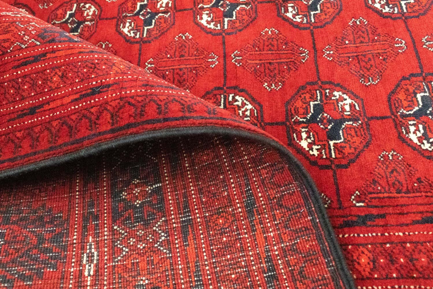 Tapis afghan - Boukhara - 293 x 203 cm - rouge