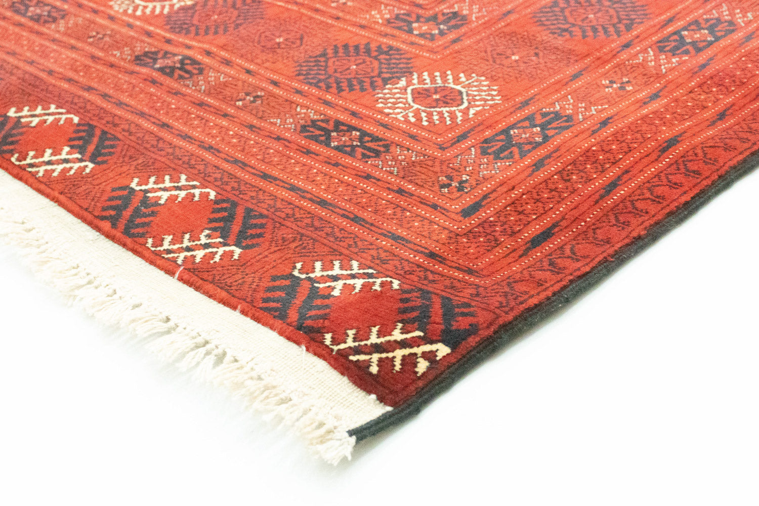 Tapis afghan - Boukhara - 295 x 192 cm - marron foncé