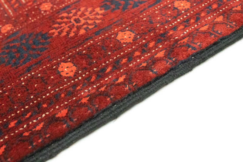 Tapis de couloir Tapis afghan - Boukhara - 293 x 87 cm - rouge foncé