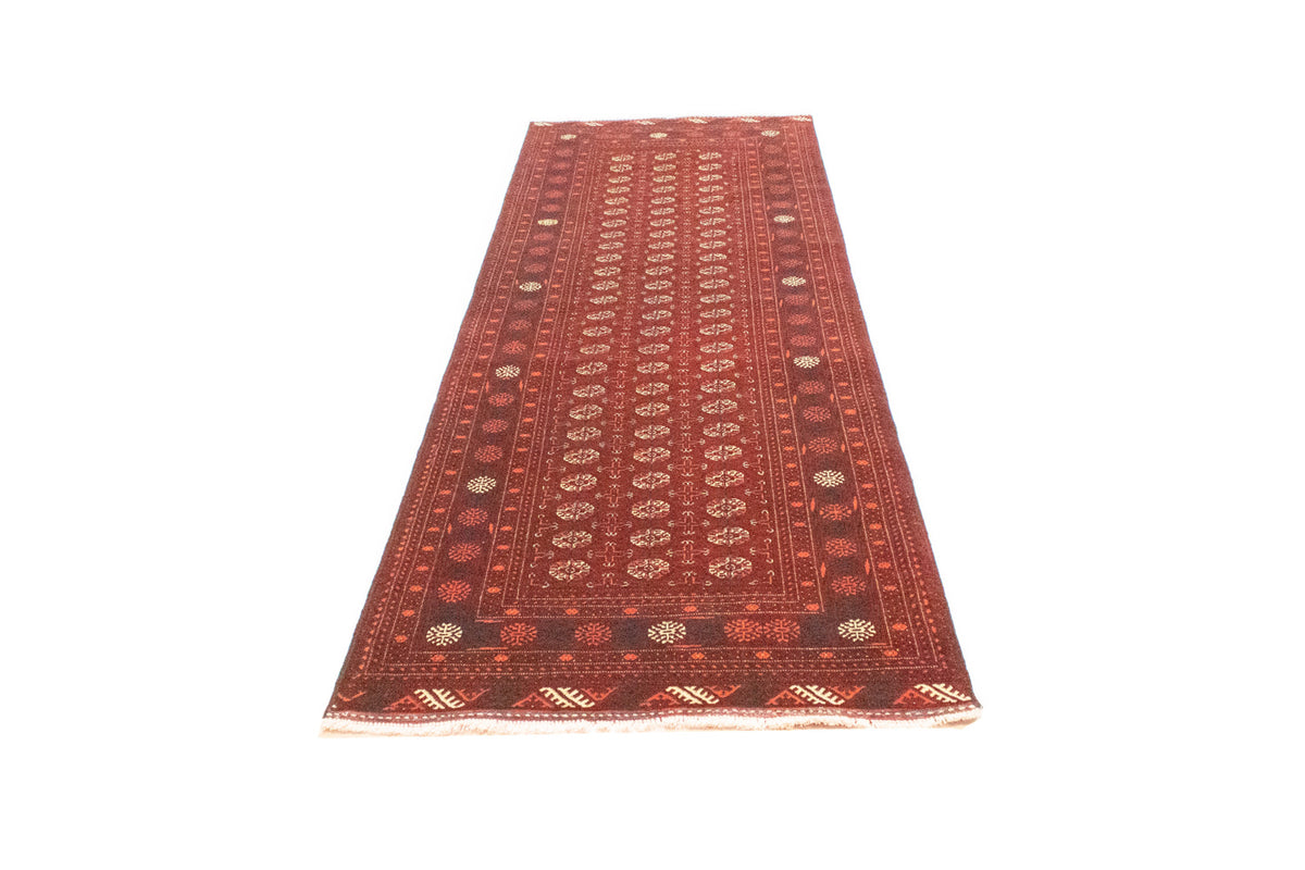Tapis de couloir Tapis afghan - Boukhara - 294 x 84 cm - rouge foncé