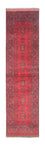 Tapis de couloir Tapis afghan - Kunduz - 294 x 80 cm - rouge