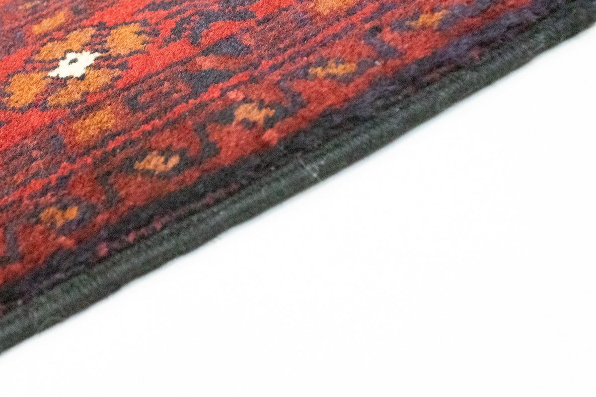 Tapis afghan - Kunduz - 121 x 82 cm - rouge foncé