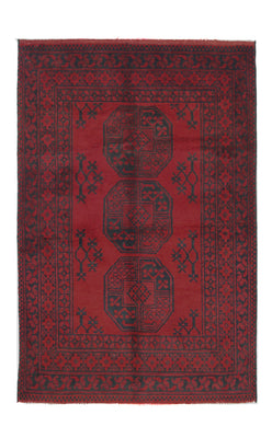 Tapis afghan - Filpa - 145 x 96 cm - rouge