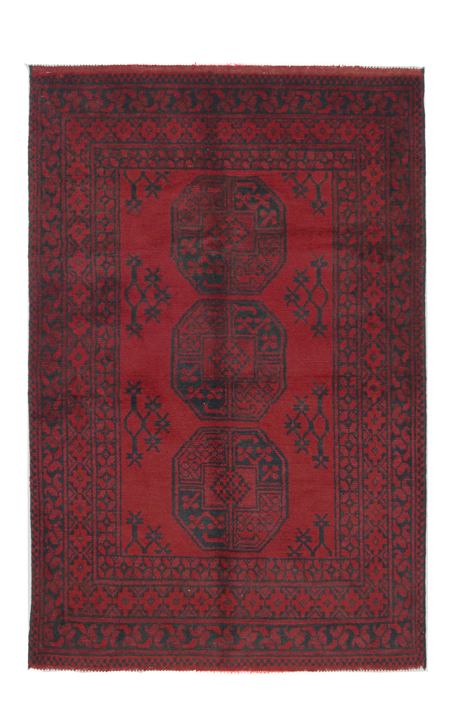 Tapis afghan - Filpa - 145 x 96 cm - rouge