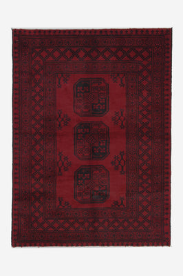 Tapis afghan - Filpa - 140 x 100 cm - rouge