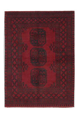 Tapis afghan - Filpa - 139 x 102 cm - rouge