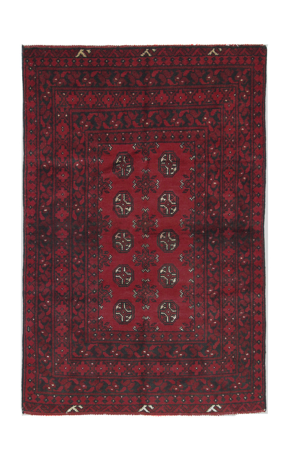 Tapis afghan - Filpa - 145 x 93 cm - rouge