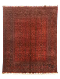 Tapis afghan - Kunduz - 194 x 147 cm - rouge