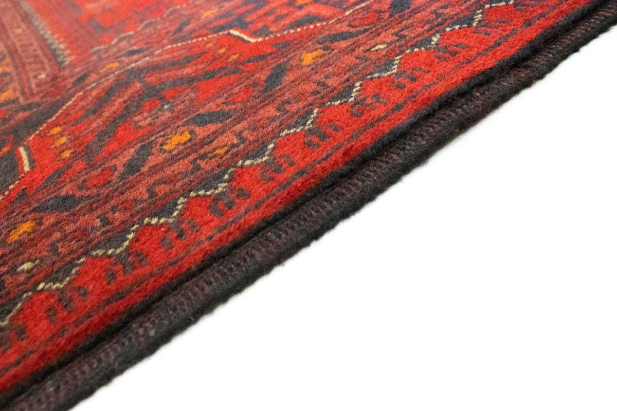 Tapis afghan - Kunduz - 194 x 147 cm - rouge