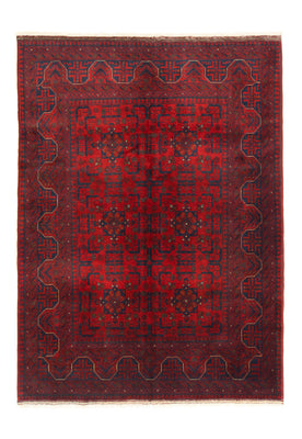 Tapis afghan - Kunduz - 199 x 150 cm - rouge