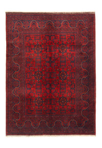 Tapis afghan - Kunduz - 199 x 150 cm - rouge