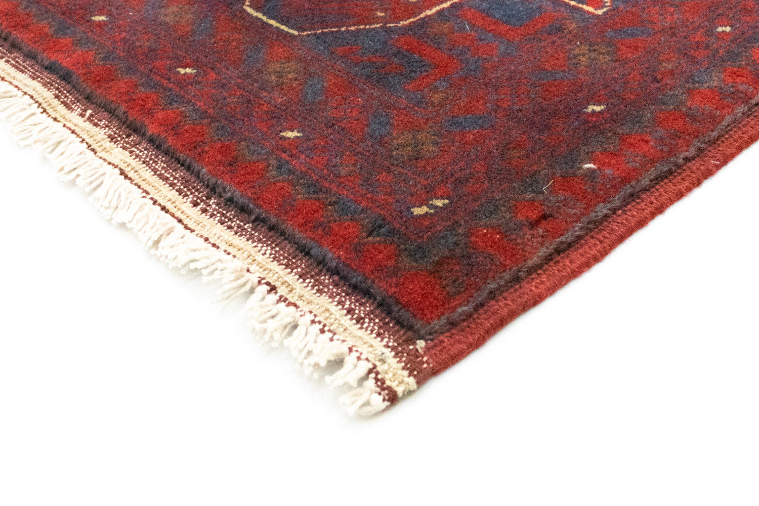 Tapis afghan - Kunduz - 199 x 150 cm - rouge