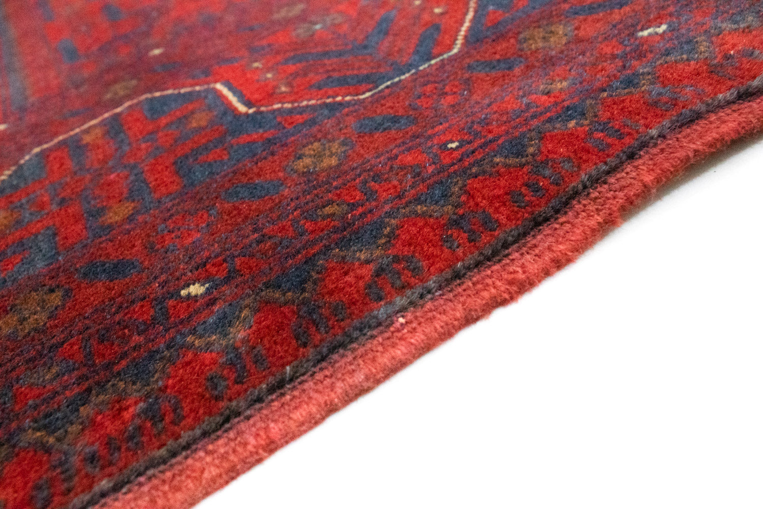 Tapis afghan - Kunduz - 199 x 150 cm - rouge