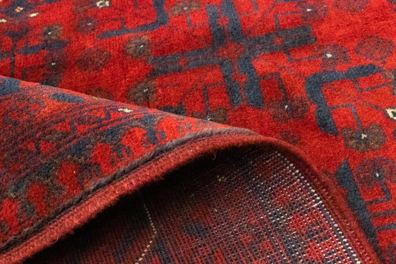 Tapis afghan - Kunduz - 199 x 150 cm - rouge