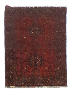 Tapis afghan - Kunduz - 125 x 78 cm - rouge
