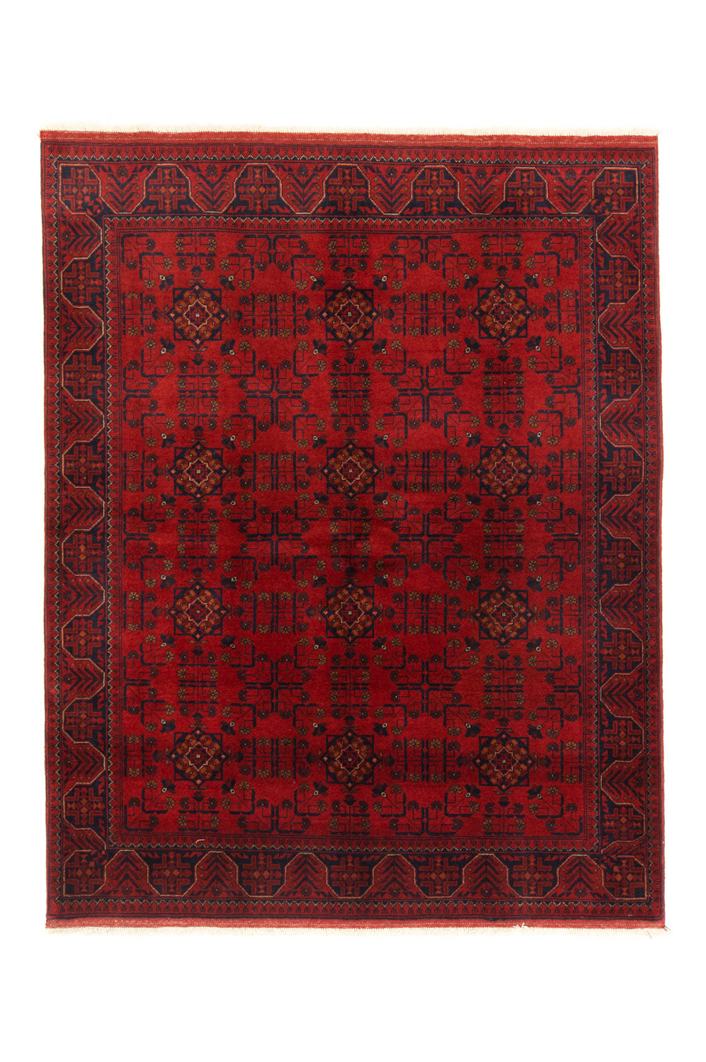 Tapis afghan - Kunduz - 195 x 154 cm - rouge
