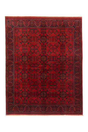 Tapis afghan - Kunduz - 195 x 154 cm - rouge