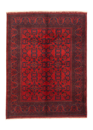 Tapis afghan - Kunduz - 197 x 151 cm - rouge