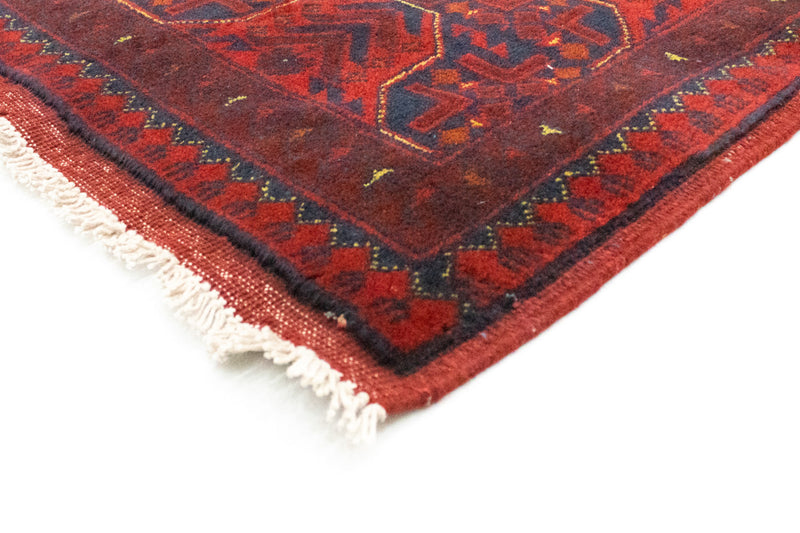 Tapis afghan - Kunduz - 197 x 151 cm - rouge