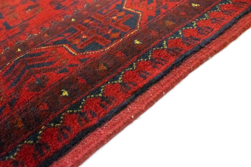 Tapis afghan - Kunduz - 197 x 151 cm - rouge