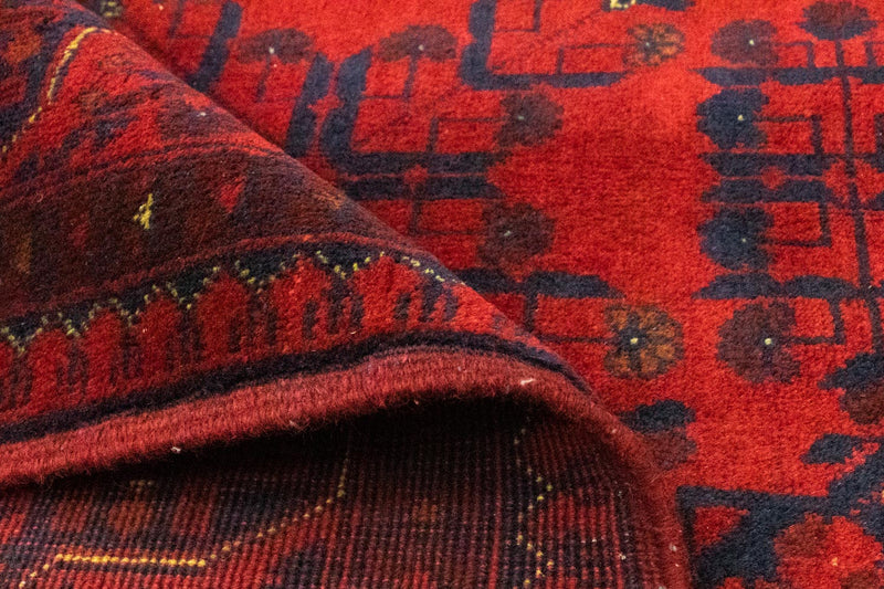 Tapis afghan - Kunduz - 197 x 151 cm - rouge