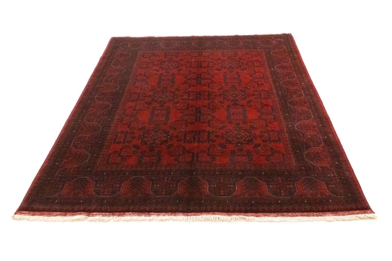 Tapis afghan - Kunduz - 197 x 151 cm - rouge