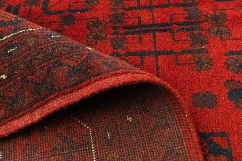 Tapis afghan - Kunduz - 199 x 152 cm - rouge