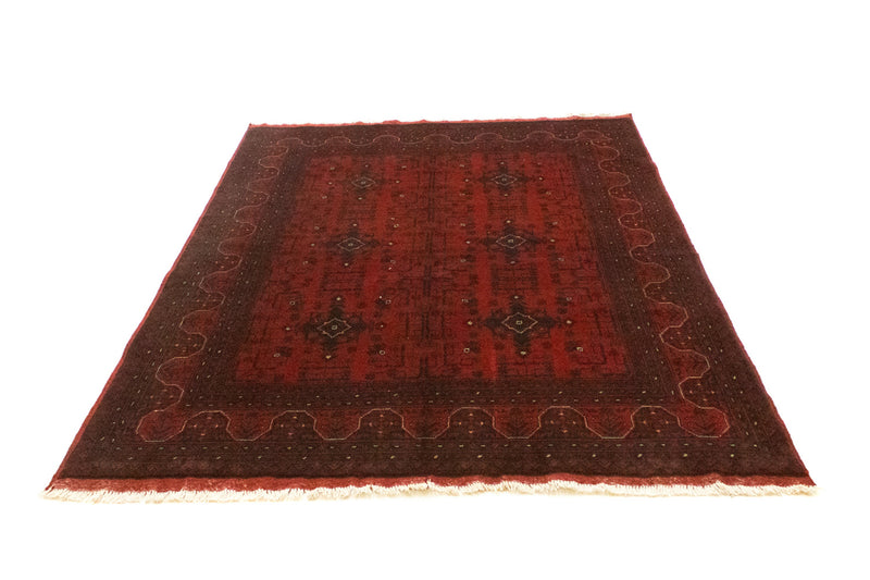 Tapis afghan - Kunduz - 199 x 152 cm - rouge
