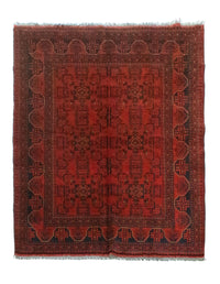 Tapis afghan - Kunduz - 193 x 151 cm - rouge