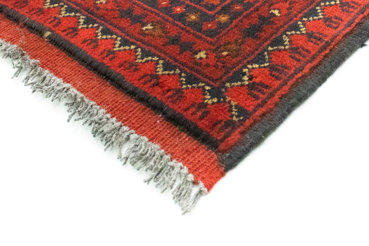 Tapis afghan - Kunduz - 193 x 151 cm - rouge